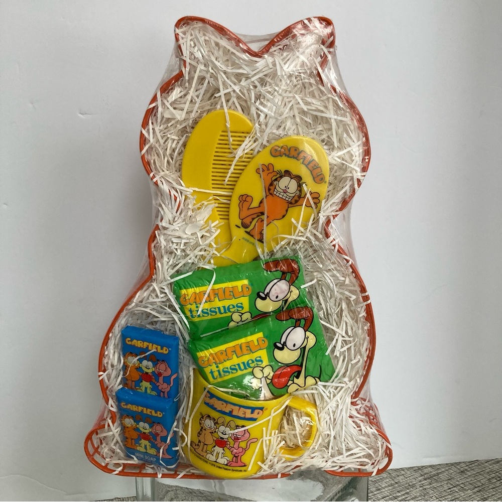 NOS Vintage 1978 GARFIELD BATH GIFT SET~ Factory Sealed HTF Small break In Seal